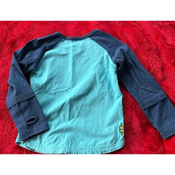 Kids Long Sleeve Shirt Size 4 Blue Owl Graphic‎ Raglan - Picture 2 of 3